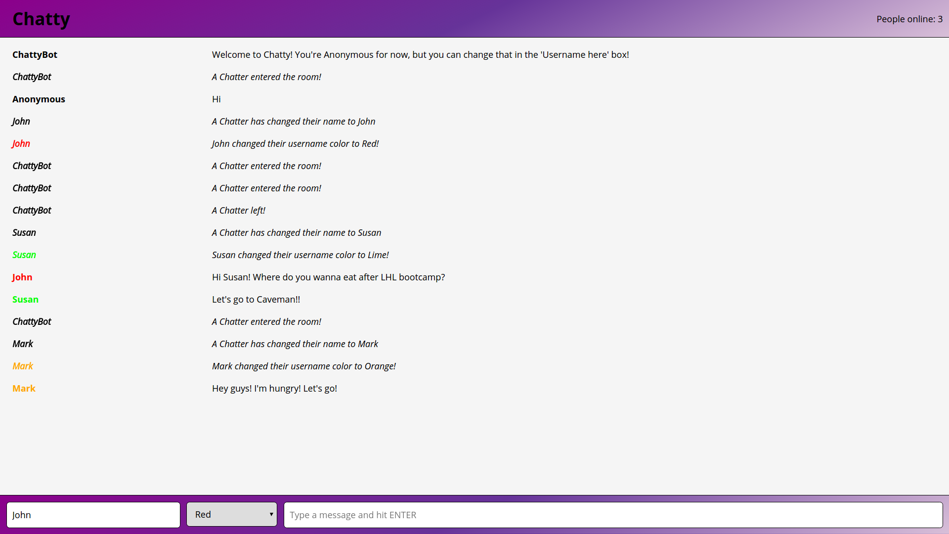 Chatty App with Chat