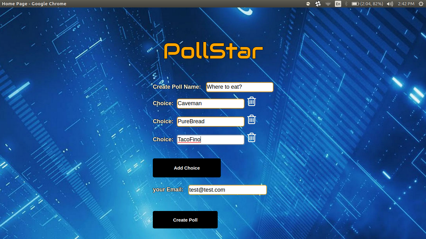 PollStar home page