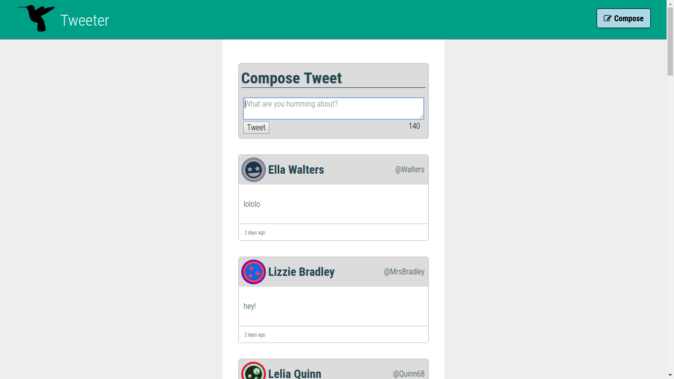 Tweeter App